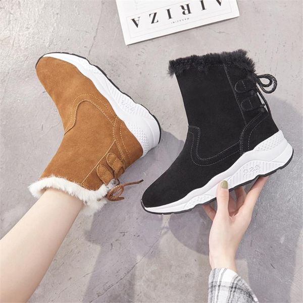 genuine leather shoes woman plush winter boots fashion non-slip sole female warm +fur snow botines mujer 2020, Black
genuine leather shoes woman plush winter boots fashion non-slip sole female warm +fur snow botines mujer 2020, Black