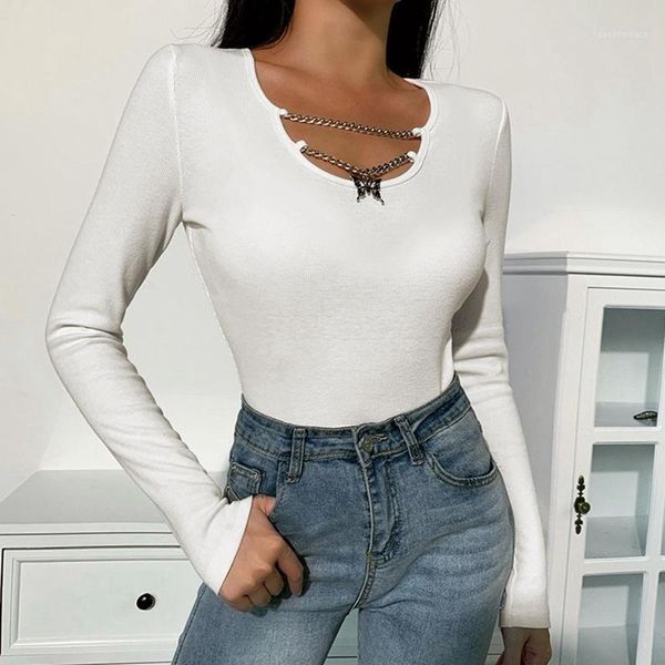 women's t-shirt temperament square neck chain short fashion all-around solid color bottoming t-shirt1, White
women's t-shirt temperament square neck chain short fashion all-around solid color bottoming t-shirt1, White