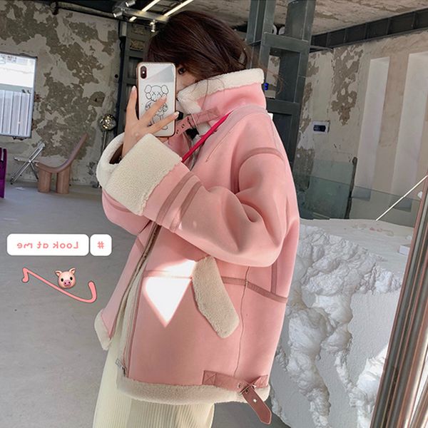 2021 new female solid color collar integration zipper skin cool curly disposition and sweet coat sleeve oy37, Black;brown
2021 new female solid color collar integration zipper skin cool curly disposition and sweet coat sleeve oy37, Black;brown