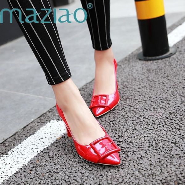 dress shoes maziao fashion patent leather pointed toe chunky high heels women pumps slip on lazy spring fall womens1, Black
dress shoes maziao fashion patent leather pointed toe chunky high heels women pumps slip on lazy spring fall womens1, Black