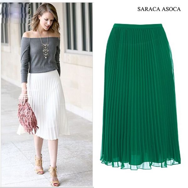 wholesale 22color all-match super pleated chiffon skirt muslim women's elastic band fashion ankle-length long bust skirts y200326, Black
wholesale 22color all-match super pleated chiffon skirt muslim women's elastic band fashion ankle-length long bust skirts y200326, Black