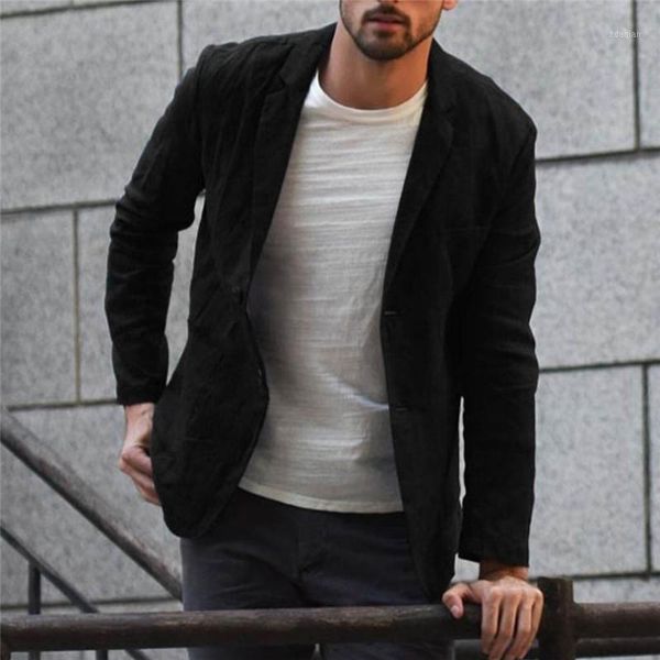 men's suits & blazers 2021 summer men slim fit linen blend casual blazer pocket solid long sleeve jacket outwear1, White;black
men's suits & blazers 2021 summer men slim fit linen blend casual blazer pocket solid long sleeve jacket outwear1, White;black