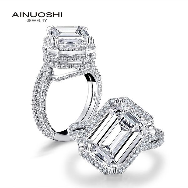 ainuoshi big 6ct emerald cut halo cut ring simulated diamond engagement wedding sterling silver ring elegant jewelry for women y200106, Slivery;golden
ainuoshi big 6ct emerald cut halo cut ring simulated diamond engagement wedding sterling silver ring elegant jewelry for women y200106, Slivery;golden