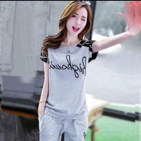 enkwb leisure sportswear spring casual sports suit and autumn new summer women's korean style loose fashion two-piece suit trendy stude, Gray
enkwb leisure sportswear spring casual sports suit and autumn new summer women's korean style loose fashion two-piece suit trendy stude, Gray