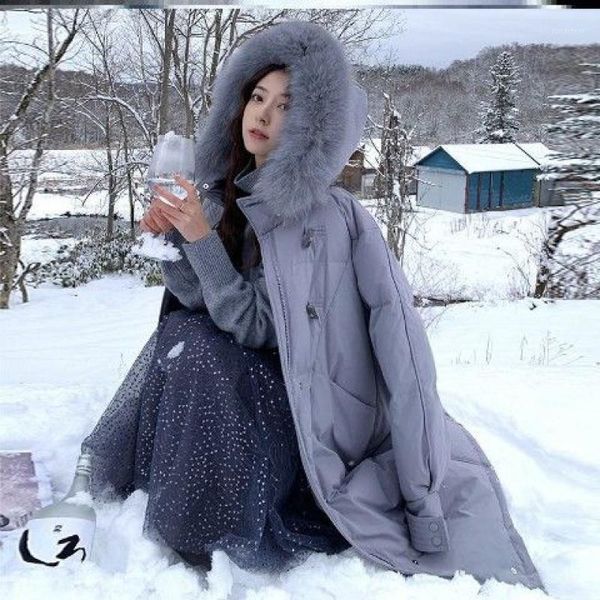 ailegogo new winter women large artificial fur hooded thick long down coat 90% white duck down parka horn button snow outwear1, Black
ailegogo new winter women large artificial fur hooded thick long down coat 90% white duck down parka horn button snow outwear1, Black