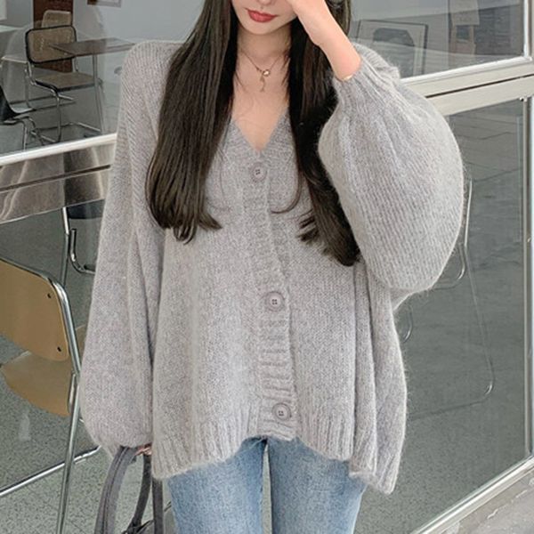 2021 new korean version cardigan loose lazy v-neck autumn winter street fashion long sleeve jumper r79m, White;black
2021 new korean version cardigan loose lazy v-neck autumn winter street fashion long sleeve jumper r79m, White;black
