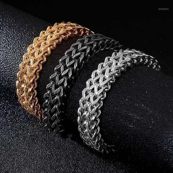 12mm 8.66'' for mens xmas gifts stainless steel double overlord chain link bracelet bangle gold/black1, Black
12mm 8.66'' for mens xmas gifts stainless steel double overlord chain link bracelet bangle gold/black1, Black