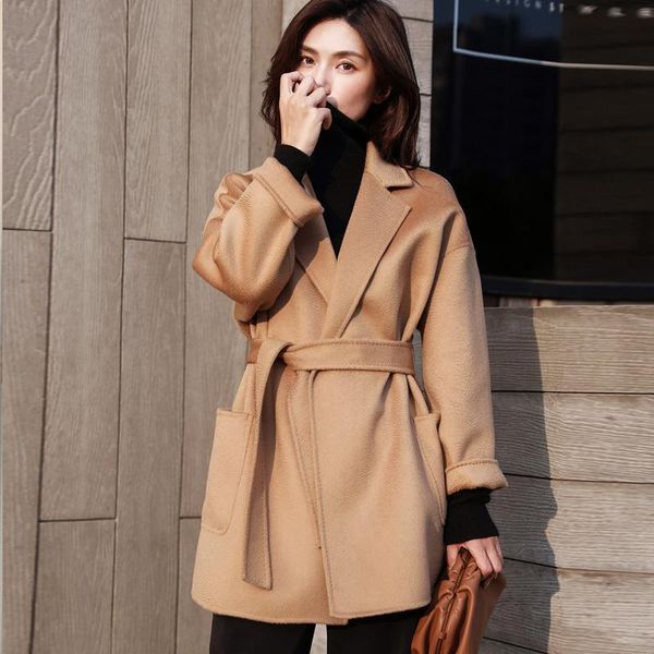 women's wool & blends water lines double cashmere coat the winter 2021 female of brief paragraph woollen, Black
women's wool & blends water lines double cashmere coat the winter 2021 female of brief paragraph woollen, Black
