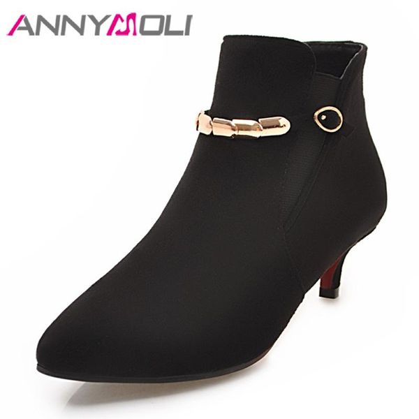 boots annymoli women ankle winter mid heel fashion pointed toe buckle short green ladies footwear autumn plus size 4, Black
boots annymoli women ankle winter mid heel fashion pointed toe buckle short green ladies footwear autumn plus size 4, Black