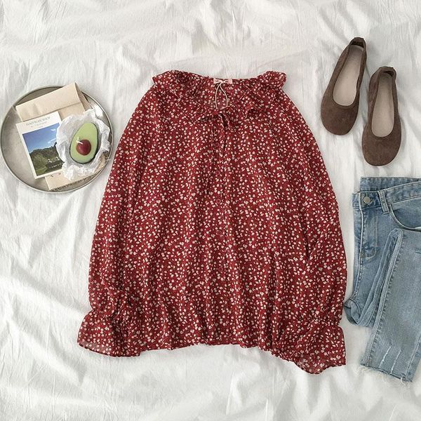 2020 floral print ruffle cuff elegant blouse women autumn fashion long sleeve ladies basic casual blouses1, White
2020 floral print ruffle cuff elegant blouse women autumn fashion long sleeve ladies basic casual blouses1, White