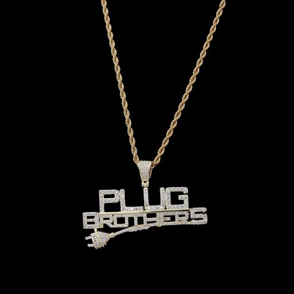 новые мужчины и женщины hip hop plugbrothers подключите письмо подвеска полностью циркон 14k позолоченный кулон, Silver
новые мужчины и женщины hip hop plugbrothers подключите письмо подвеска полностью циркон 14k позолоченный кулон, Silver