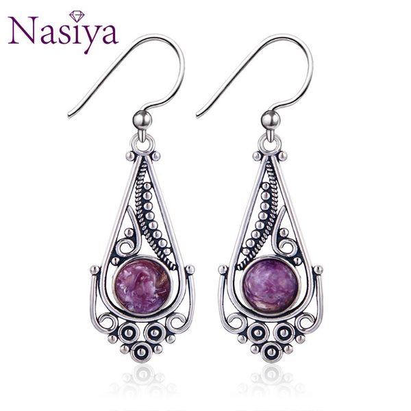 romantic ethnic women's charoite beads earrings classic 925 sterling silver jewelry for anniversary party birthday gift
romantic ethnic women's charoite beads earrings classic 925 sterling silver jewelry for anniversary party birthday gift