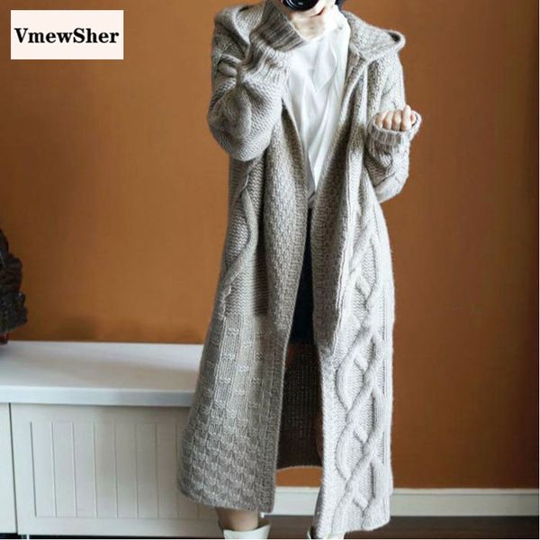 vmewsher new 2020 autumn winter mid-length cardigan sweater hooded women sweater jacket solid color large size cardigan sweater, White;black
vmewsher new 2020 autumn winter mid-length cardigan sweater hooded women sweater jacket solid color large size cardigan sweater, White;black