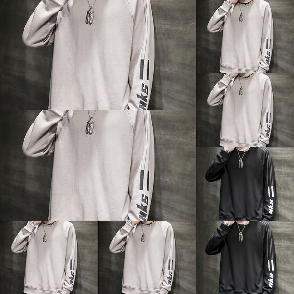 4wi3j men's round neck korean t-shirt sweatersweater and spring sweater autumn new 2020 style trendy ins men's long sleeve t-shirt, Black
4wi3j men's round neck korean t-shirt sweatersweater and spring sweater autumn new 2020 style trendy ins men's long sleeve t-shirt, Black
