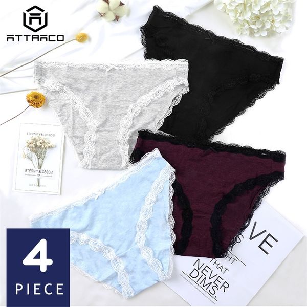 attraco women's underwear cotton soft panties hipster briefs solid packs of 4 cueca calcinha tanga thong lace edge bow tie sale 201112, Black;pink
attraco women's underwear cotton soft panties hipster briefs solid packs of 4 cueca calcinha tanga thong lace edge bow tie sale 201112, Black;pink