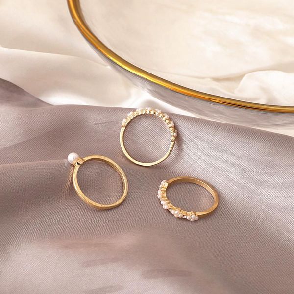 cluster rings pearl ring for women fashion christmas gift party geometric round golden set jewelry, Golden;silver
cluster rings pearl ring for women fashion christmas gift party geometric round golden set jewelry, Golden;silver