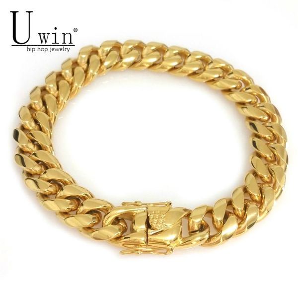 link, chain uwin 20cm miami cuban curb link bracelet stainless steel gold silver color men's hiphop 8mm 10mm 12mm 14mm, Black
link, chain uwin 20cm miami cuban curb link bracelet stainless steel gold silver color men's hiphop 8mm 10mm 12mm 14mm, Black