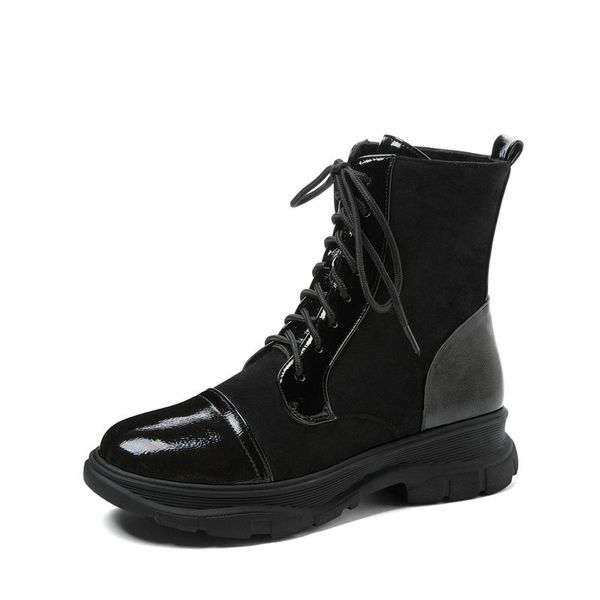 new 2021 pu leather flock ankle boots round toe casual autumn winter square heel lace up women shoes size 34-42 9zxh, Black
new 2021 pu leather flock ankle boots round toe casual autumn winter square heel lace up women shoes size 34-42 9zxh, Black