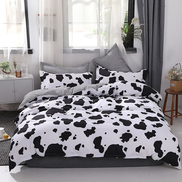 a458 cow spot home textile bedding set reactive printing ab side duvet cover plaid bed sheet pillow cover bedding 100% cotton 1012
a458 cow spot home textile bedding set reactive printing ab side duvet cover plaid bed sheet pillow cover bedding 100% cotton 1012
