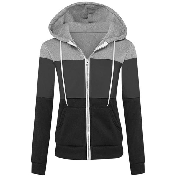 women sweatshirts autumn winter hoodies long sleeve hoody ladies zipper pocket patchwork hooded sweatshirt female outwear, Black
women sweatshirts autumn winter hoodies long sleeve hoody ladies zipper pocket patchwork hooded sweatshirt female outwear, Black