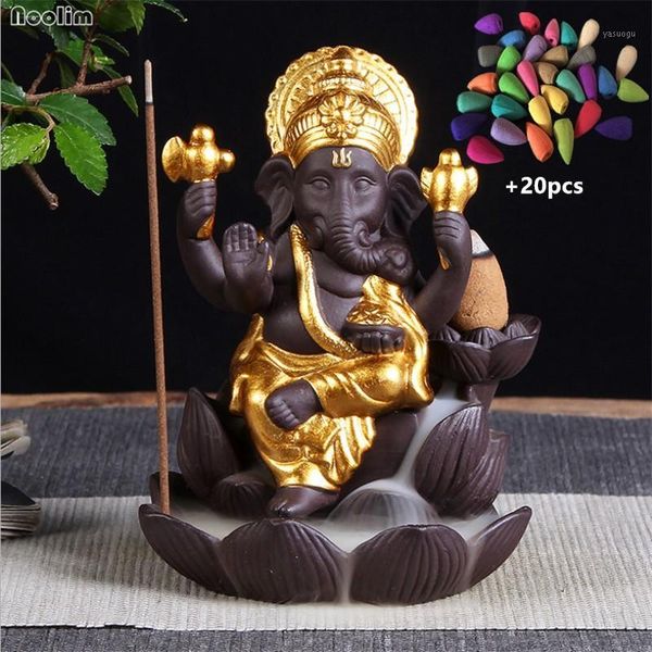 ceramic ganesha elephant god buddha statues backflow incense burner home office house decor + 20pcs incense cones1
ceramic ganesha elephant god buddha statues backflow incense burner home office house decor + 20pcs incense cones1