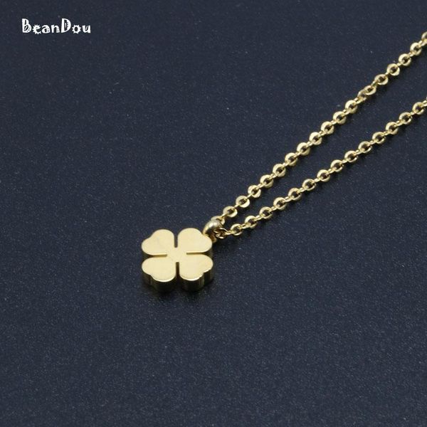 fashion women's pendant necklace small clover charm titanium stainless steel 45cm 18" link chain jewelry for girls ing, Silver
fashion women's pendant necklace small clover charm titanium stainless steel 45cm 18" link chain jewelry for girls ing, Silver