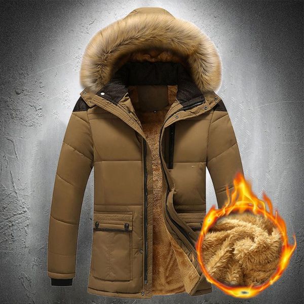 men's down & parkas winter jackets for men outwear parka jacket fur collar hooded outdoor coat zipper fleece lined thick overcoat male, Black
men's down & parkas winter jackets for men outwear parka jacket fur collar hooded outdoor coat zipper fleece lined thick overcoat male, Black