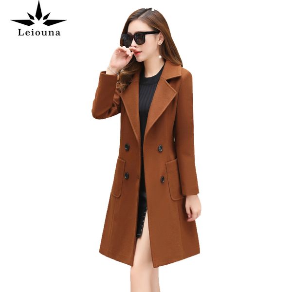 leiou thicken slim full long solid 2020 new fashion woolen coats female autumn winter women's medium korean woolen coat women'sx10, Black
leiou thicken slim full long solid 2020 new fashion woolen coats female autumn winter women's medium korean woolen coat women'sx10, Black