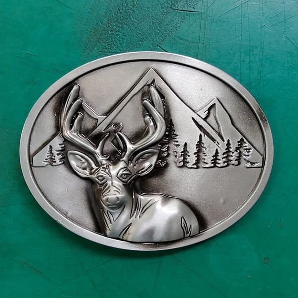 new good quality 3d silver deer cowboy belt buckle with 9*7cm oval metal mens jeans accessories for 4cm wide belt, Slivery;black 
new good quality 3d silver deer cowboy belt buckle with 9*7cm oval metal mens jeans accessories for 4cm wide belt, Slivery;black