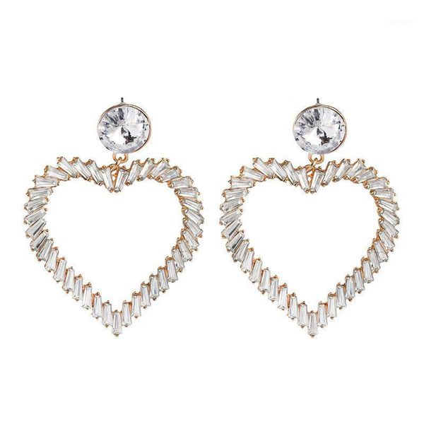 fashionable crystal geometric rhinestone heart-shaped earrings popular in europe and america1, Silver
fashionable crystal geometric rhinestone heart-shaped earrings popular in europe and america1, Silver
