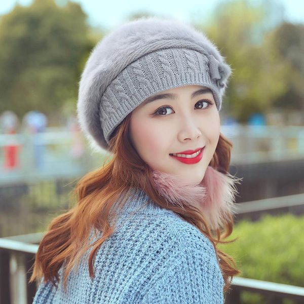 berets ht1921 2021 women fashion knitted hats autumn winter fur for ladies solid warm thick beret, Blue;gray
berets ht1921 2021 women fashion knitted hats autumn winter fur for ladies solid warm thick beret, Blue;gray