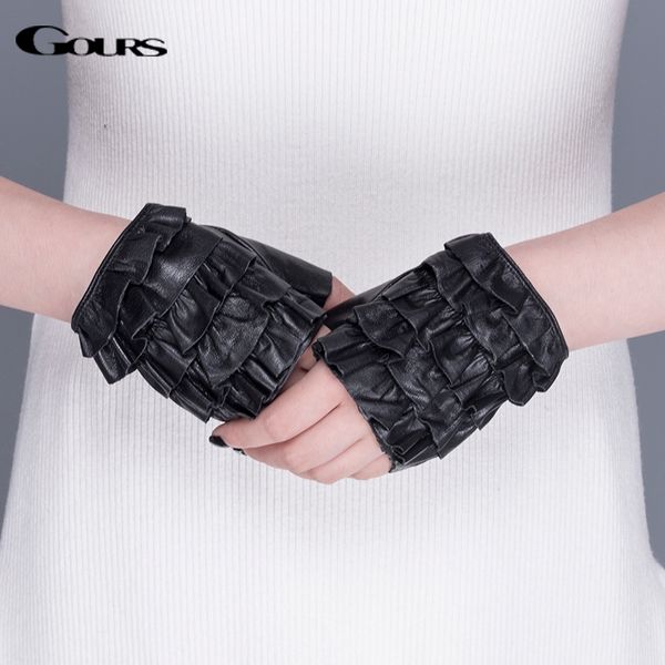 gours spring winter genuine leather gloves women unlined black fashion goatskin driving fingerless gloves new arrival gsl062 201021, Blue;gray
gours spring winter genuine leather gloves women unlined black fashion goatskin driving fingerless gloves new arrival gsl062 201021, Blue;gray