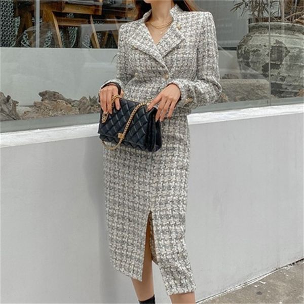 style 2021 new korean winter wool clothes sleeve high-waisted jacket a-line split feminine skirt set of two pieces 1 txts, Black;white
style 2021 new korean winter wool clothes sleeve high-waisted jacket a-line split feminine skirt set of two pieces 1 txts, Black;white