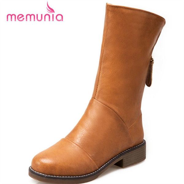 boots memunia arrive 2021 simple zipper mid calf round toe med heel women autumn winter square size 34-44, Black
boots memunia arrive 2021 simple zipper mid calf round toe med heel women autumn winter square size 34-44, Black