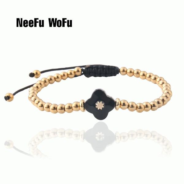 neefu wofu stainless steel bead bracelets bangles for women fashion luxury jewelry clover charm brand collection wholesale, Golden;silver
neefu wofu stainless steel bead bracelets bangles for women fashion luxury jewelry clover charm brand collection wholesale, Golden;silver