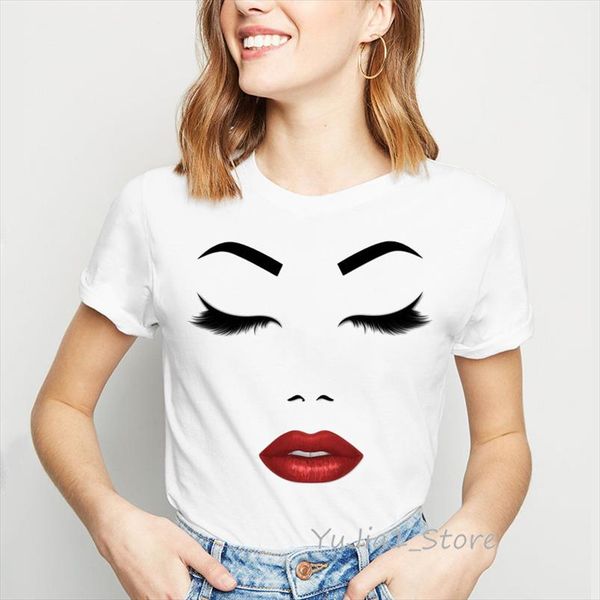 lips eyelash makeup tshirt women clothes 2020 vogue funny t shirts camiseta mujer haut femme white casual female t shirt
lips eyelash makeup tshirt women clothes 2020 vogue funny t shirts camiseta mujer haut femme white casual female t shirt