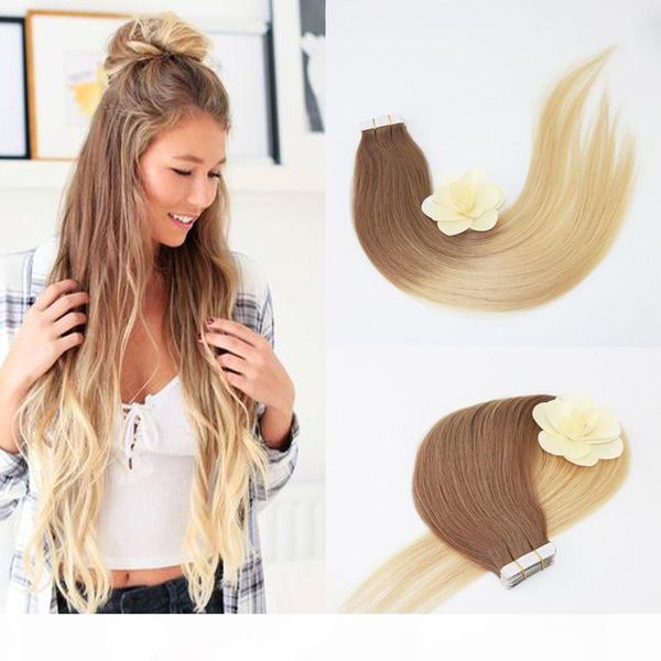 most popular double drawn thick bottom 100% ombre human hair bundle weave tape in hair extentions, Black
most popular double drawn thick bottom 100% ombre human hair bundle weave tape in hair extentions, Black