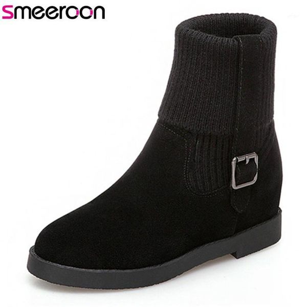smeeroon new slip on platfo autumn winter boots for women flock round toe ankle boots low heels big size 34-431, Black
smeeroon new slip on platfo autumn winter boots for women flock round toe ankle boots low heels big size 34-431, Black