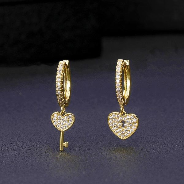 stud love heart lock pendant key earing for women cubic zirconia stainless steel gold & earrings jewelry gift, Golden;silver
stud love heart lock pendant key earing for women cubic zirconia stainless steel gold & earrings jewelry gift, Golden;silver