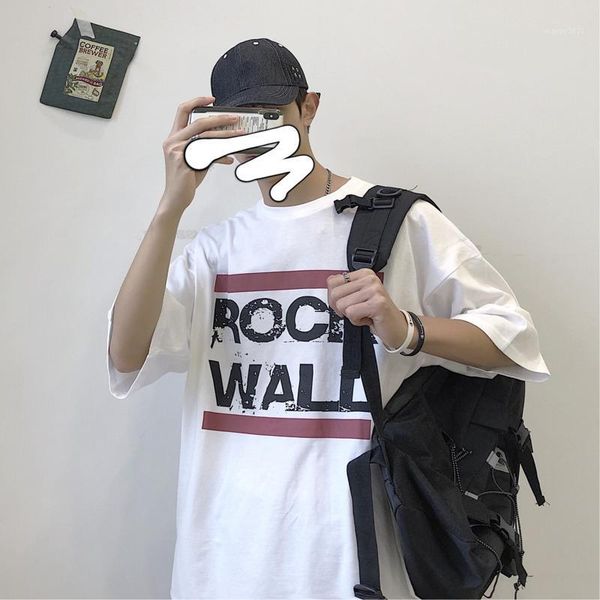 men's t-shirts 2021 summer korean men's tee printing round neck street simple harajuku casual short-sleeved t-shirt1, White;black
men's t-shirts 2021 summer korean men's tee printing round neck street simple harajuku casual short-sleeved t-shirt1, White;black