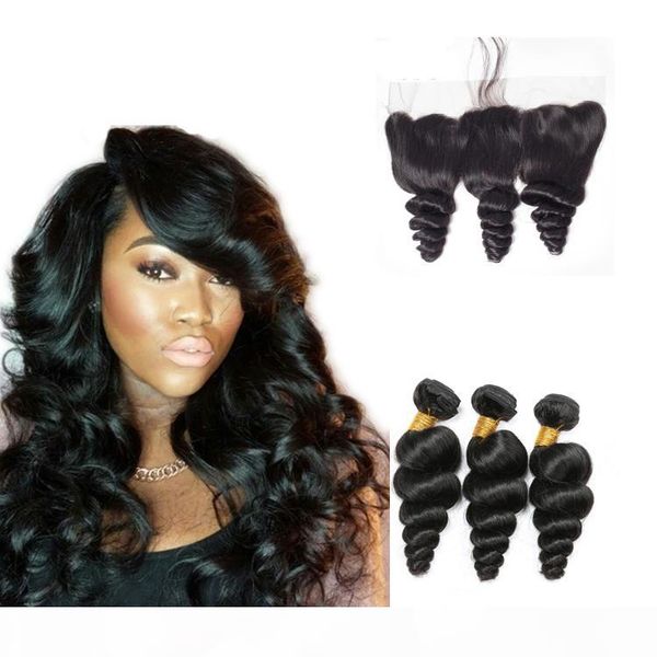 cuticle aligned virgin human hair bundles with 13x4 lace closure peruvian loose wave remy human hair 3 bundles with closure, Black;brown
cuticle aligned virgin human hair bundles with 13x4 lace closure peruvian loose wave remy human hair 3 bundles with closure, Black;brown