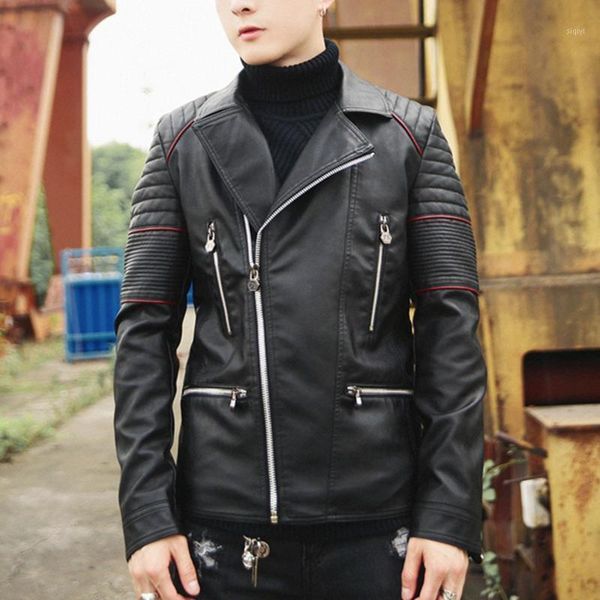autumn winter new men fashion motorcycle leather jacket slim fit coats male casual striped oblique zipper black jacket m-3xl1
autumn winter new men fashion motorcycle leather jacket slim fit coats male casual striped oblique zipper black jacket m-3xl1