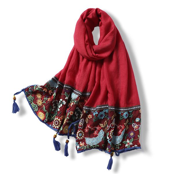 lace embroidery cotton scarf women vintage floral print shawls and wraps solid tassels pashmina lady foulard hijab femme 201006, Blue;gray
lace embroidery cotton scarf women vintage floral print shawls and wraps solid tassels pashmina lady foulard hijab femme 201006, Blue;gray