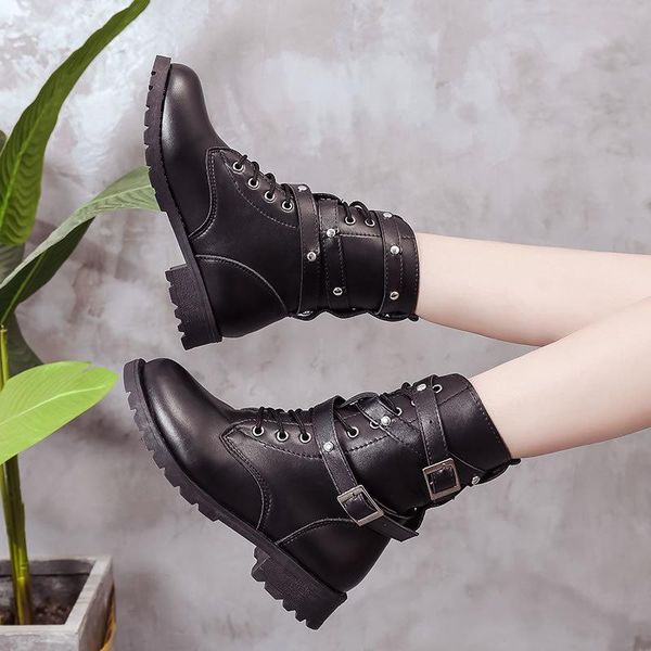 зима теплой ботильоны для обуви женской кожи pu женщина snow boots ковбой плоских пинеток платформа шнуровка мотоциклов, Black
зима теплой ботильоны для обуви женской кожи pu женщина snow boots ковбой плоских пинеток платформа шнуровка мотоциклов, Black