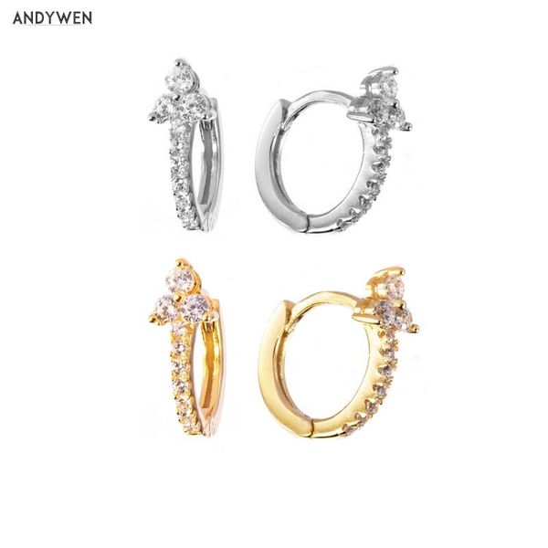 hoop & huggie andywen 925 sterling silver three zircon small huggies earring women mini hoops circle piercing pendiente jewelry 2021 gift, Golden;silver
hoop & huggie andywen 925 sterling silver three zircon small huggies earring women mini hoops circle piercing pendiente jewelry 2021 gift, Golden;silver