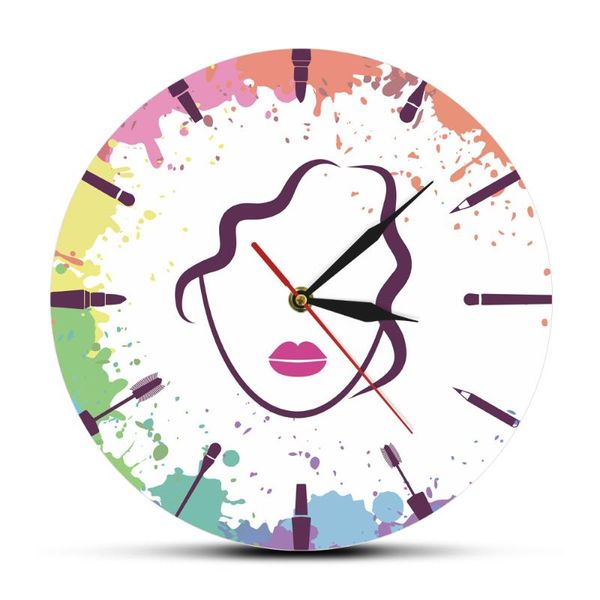face of beautiful girl makeup artist fashion wall hanging clock make up elements with woman face timepiece beauty salon wall art
face of beautiful girl makeup artist fashion wall hanging clock make up elements with woman face timepiece beauty salon wall art