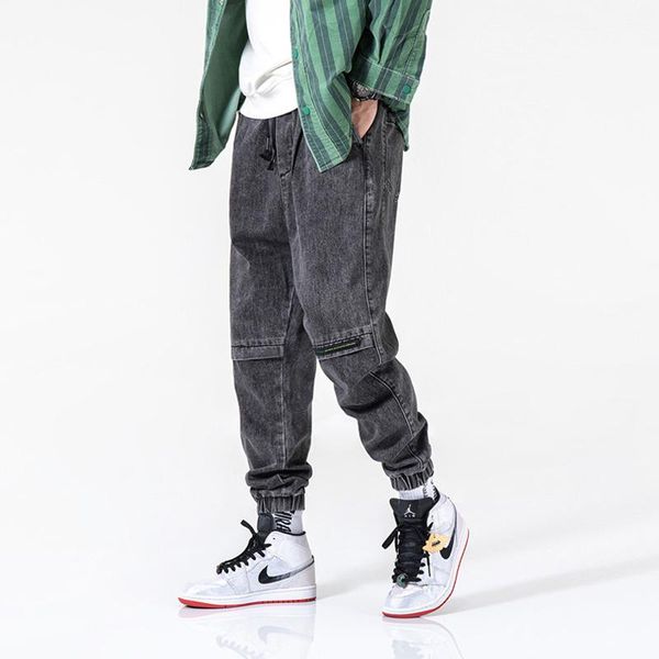 men's jeans japanese fashion men retro gray spliced designer casual cargo pants wide leg harem trousers streetwear hip hop joggers, Blue
men's jeans japanese fashion men retro gray spliced designer casual cargo pants wide leg harem trousers streetwear hip hop joggers, Blue