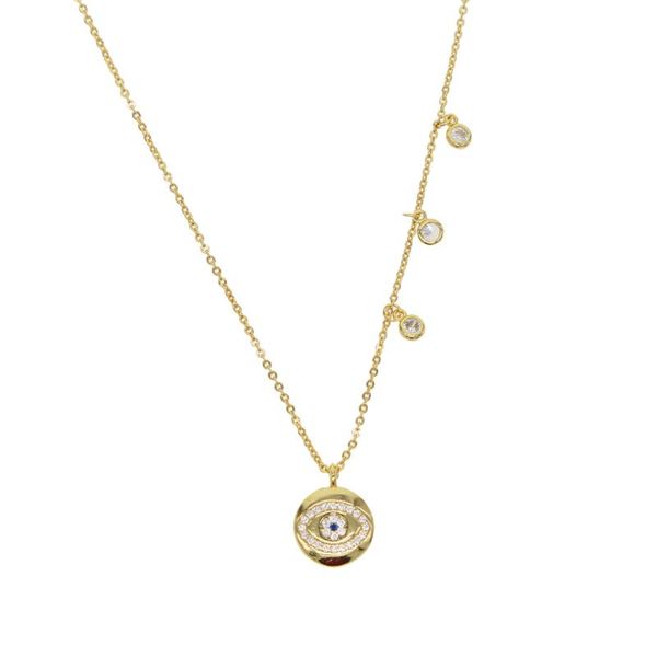 2020 lucky evil eye drip cz pendant turkish evil eyes round gold fill fashion necklace ethnic womens simple jewelry, Silver
2020 lucky evil eye drip cz pendant turkish evil eyes round gold fill fashion necklace ethnic womens simple jewelry, Silver