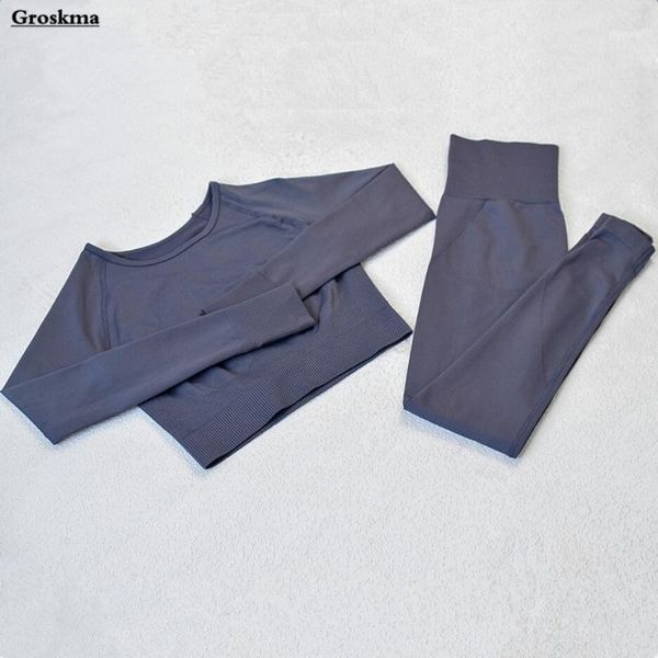 long sleeve crop high waist pants seamless yoga 2 piece set women fintess gym shirt 2021 outdoor sportswear suits running1, White;red
long sleeve crop high waist pants seamless yoga 2 piece set women fintess gym shirt 2021 outdoor sportswear suits running1, White;red