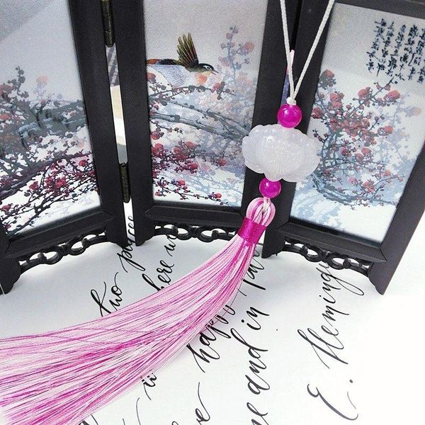 2 шт. white jade decor tassels fring beedant diy ювелирные изделия орган ремесел аксессуары ключ автомобильная сумка подвесной кольцо silk t
2 шт. white jade decor tassels fring beedant diy ювелирные изделия орган ремесел аксессуары ключ автомобильная сумка подвесной кольцо silk t